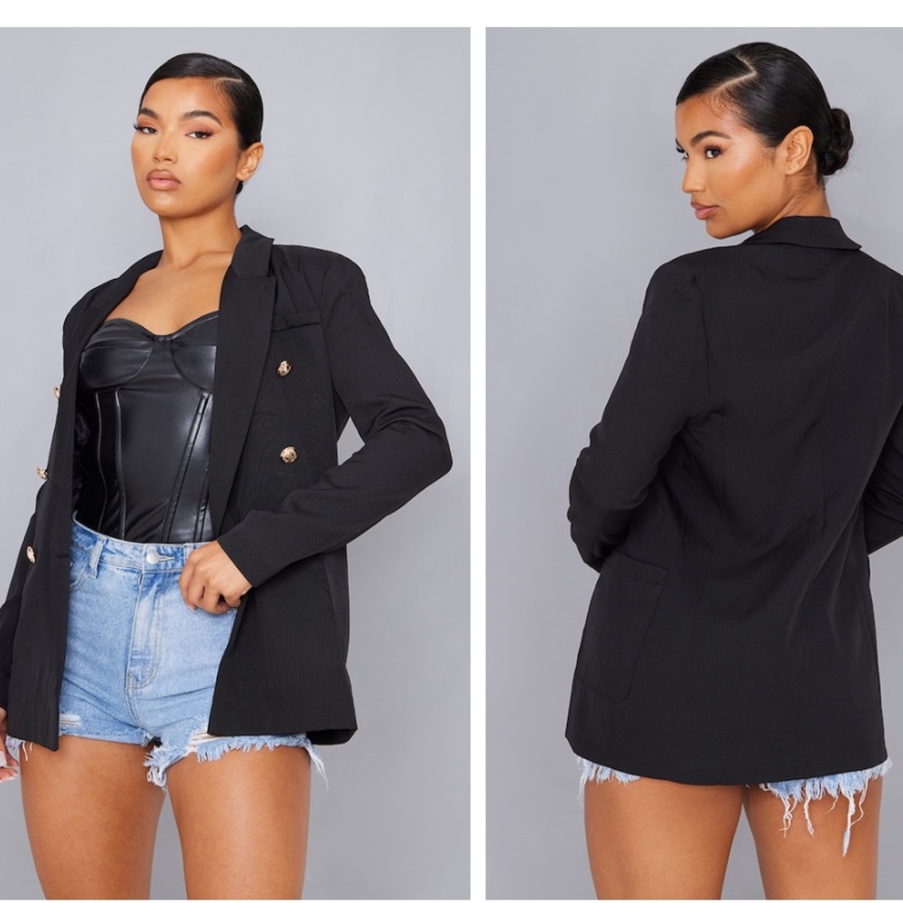 Black Double Breasted Blazer - image 1